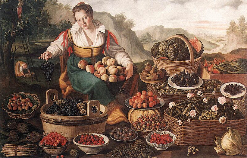 Картина Винченцо Кампи: Продавец фруктов